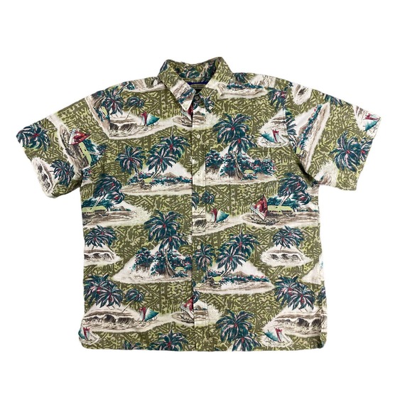phil edwards‎ reyn spooner xl Hawaiian Cotton Button Up Shirt - Picture 1 of 6